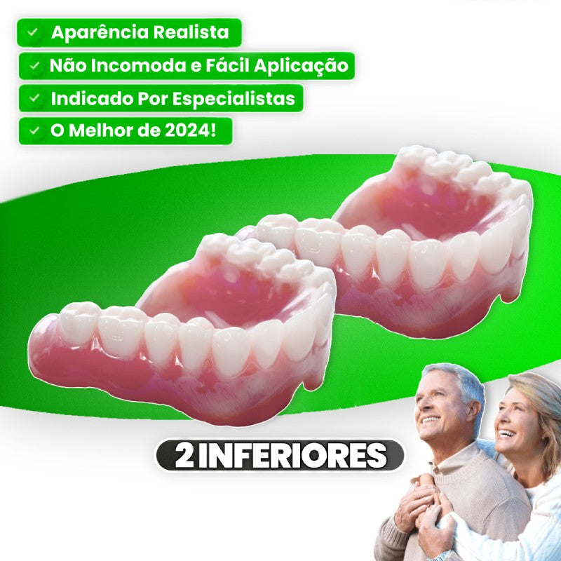 Dentadura de Silicone FIX Ajustável e Adaptativa 