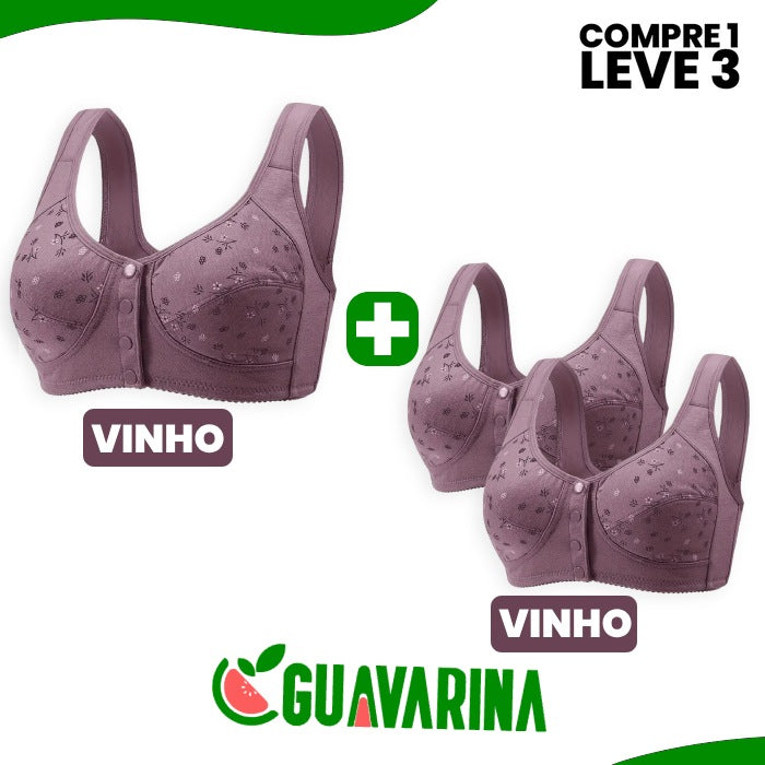 [COMPRE 1 LEVE 3] Sutiã Lady com Abotoamento Frontal em Colete + BRINDE Exclusivo