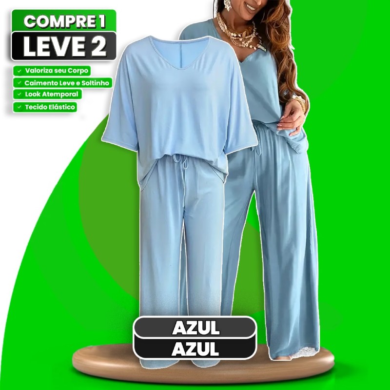 [Pague 1, Leve 2] Conjunto Feminino de Alfaiataria Bella (Fresquinha e Super Elegante!)