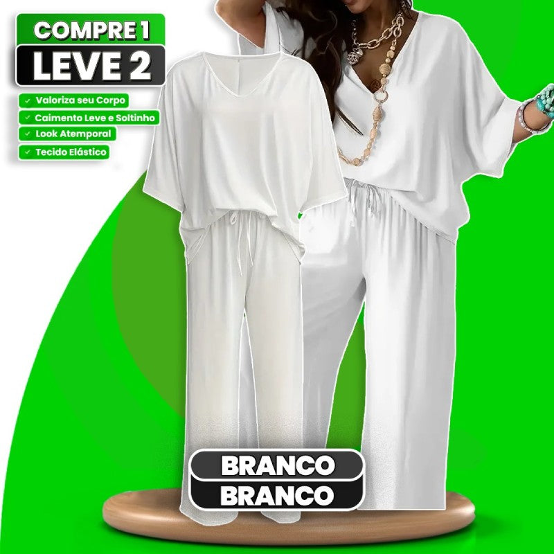 [Pague 1, Leve 2] Conjunto Feminino de Alfaiataria Bella (Fresquinha e Super Elegante!)