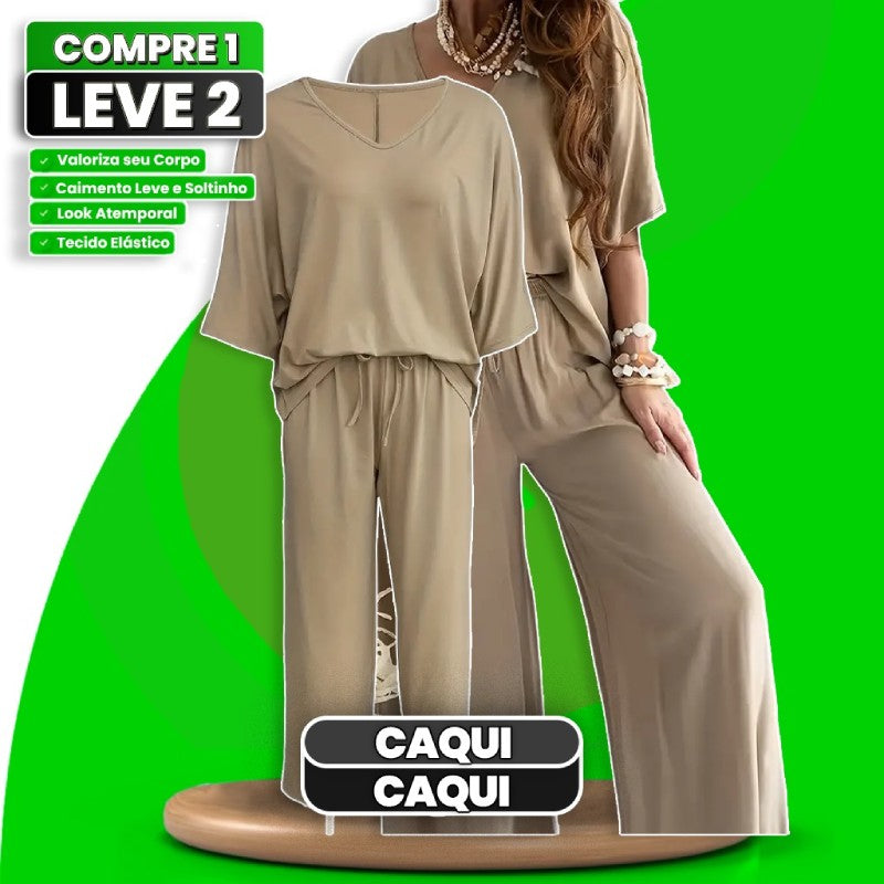 [Pague 1, Leve 2] Conjunto Feminino de Alfaiataria Bella (Fresquinha e Super Elegante!)