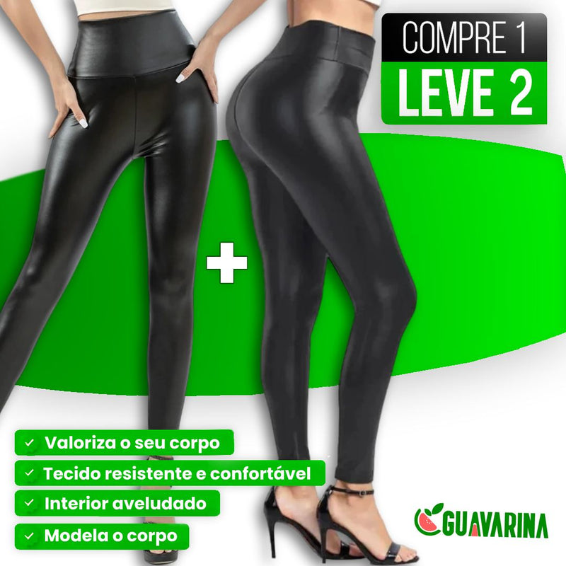 [COMPRE 1 LEVE 2] Calça de Couro Aveludada - HotLeg (A Mais Queridinha no Inverno!) + BRINDE Exclusivo