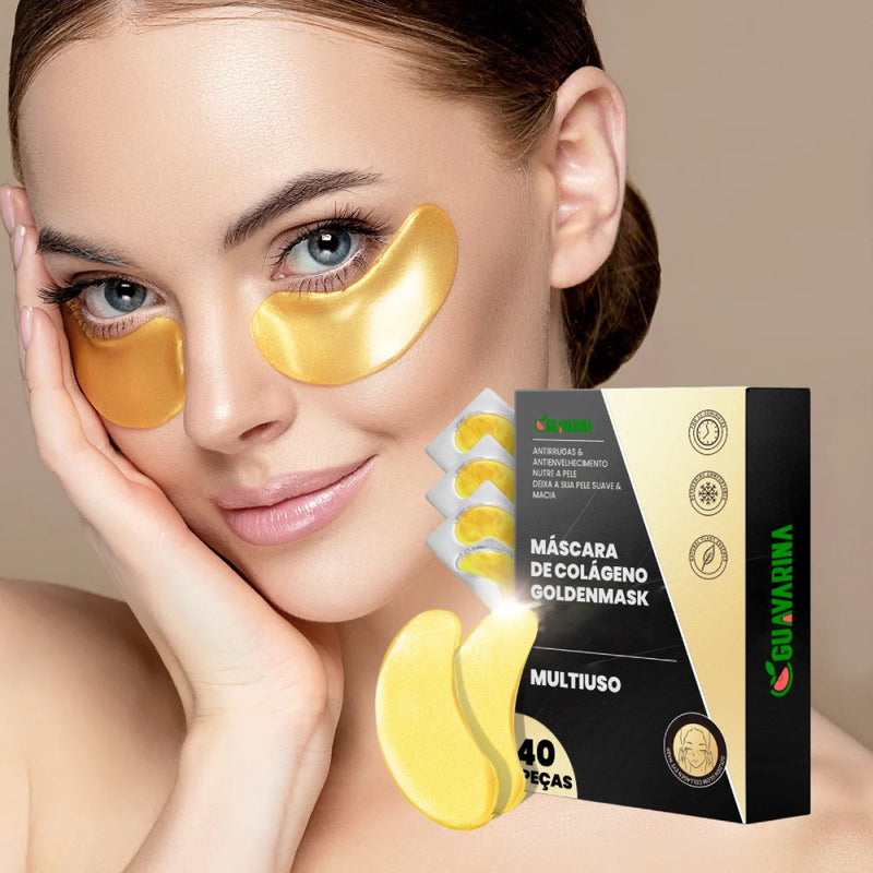 Máscara de Colágeno Antirrugas Multiuso 40 Unidades - GoldenMask 