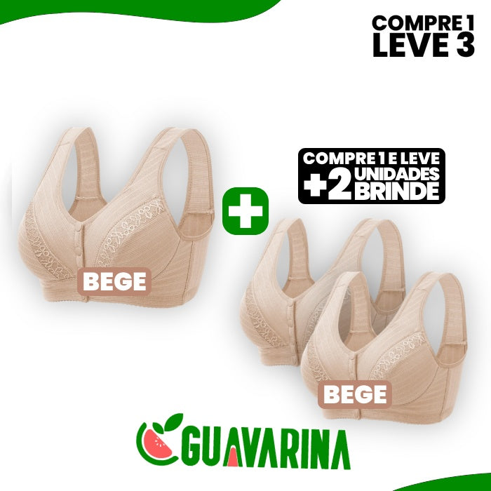 Sutiã Comfort Com Botões Frontais Compre 1 Leve 3 Bella