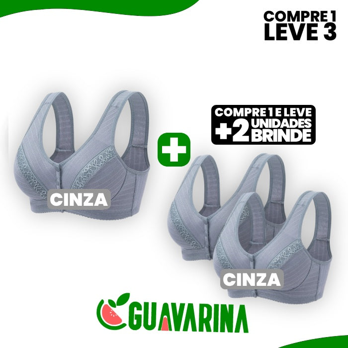 Sutiã Comfort Com Botões Frontais Compre 1 Leve 3 Bella