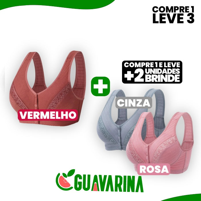 Sutiã Comfort Com Botões Frontais Compre 1 Leve 3 Bella