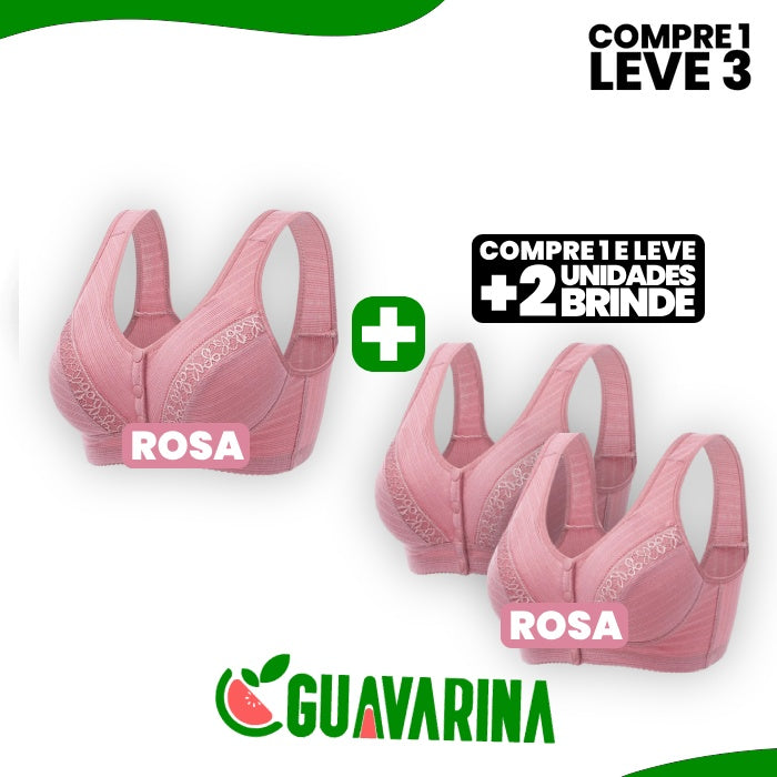 Sutiã Comfort Com Botões Frontais Compre 1 Leve 3 Bella