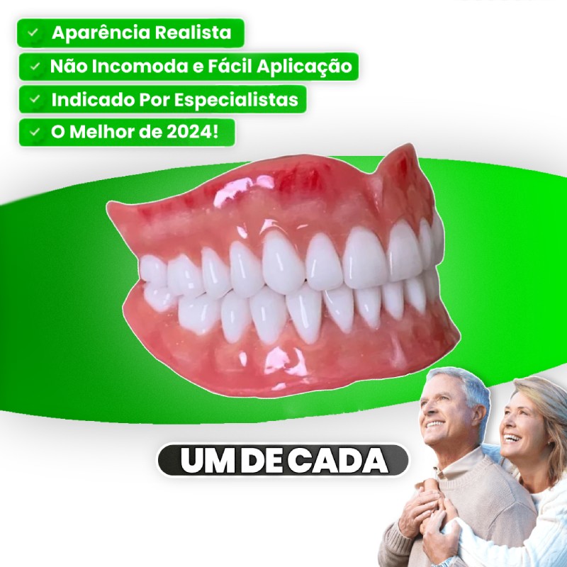 Dentadura de Silicone FIX Ajustável e Adaptativa 